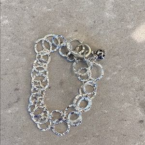 double layered silver bracelet handmade